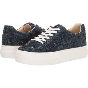 Betsey Johnson Womens Sidny Sneaker, Navy,
